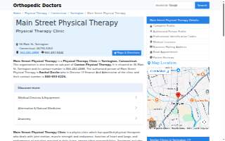 Main Street Physical Therapy website