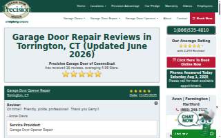 Precision Garage Door Service website