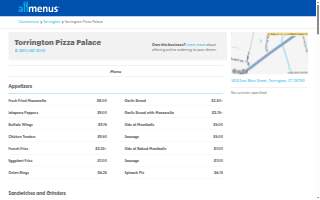 Pizza Palace website