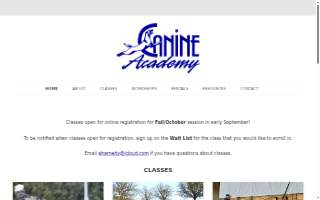 Canine Academy website