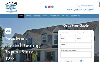 Calderón Roofing & Gutters LLC website