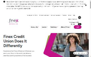 Finex Credit Union website