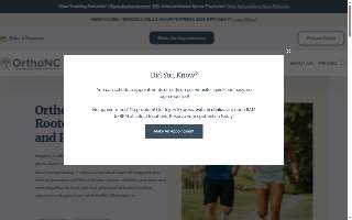 OrthoNC: Wendell Falls Orthopaedic Clinic website