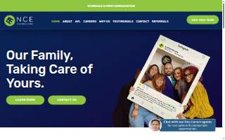 NCE Homecare website