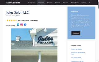 Jules Salon LLC website