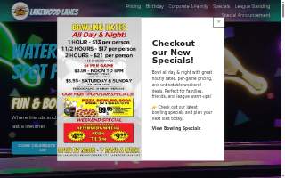 Lakewood Lanes website