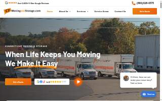 CT Moving & Storage: Local, Residential, Commercial, Long Distance website