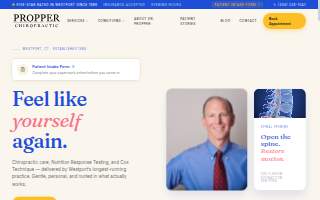 Propper Chiropractic of Westport website