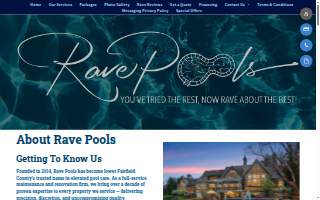 Rave Pools website