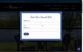 River: A Waterfront Restaurant and Bar website