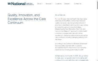National Health Care Associates Centers website