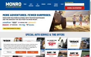 Monro Auto Service and Tire Centers website
