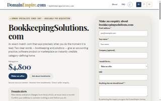 A Bookkeeping Solutions of Brookside website