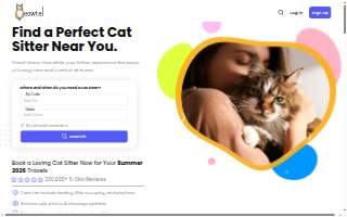 Meowtel: In-Home Cat Sitting website