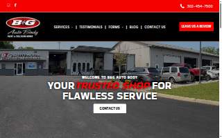 B & G Auto Body of Glasgow website