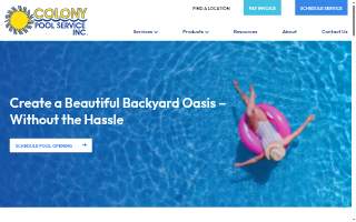 Colony Pool Services Inc. of Glasgow website