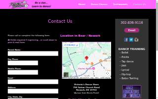 Victoria's Dance Stars website