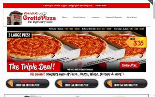 Grotto Pizza website