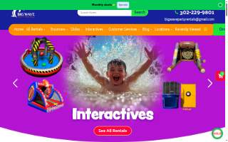 Big Wave Party Rentals website