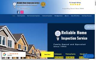 Reliable Home Inspection Service website