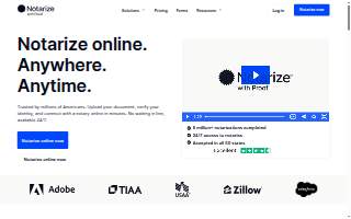 Notarize the Keys website