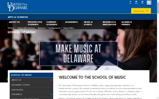 University of Delaware School of Music website