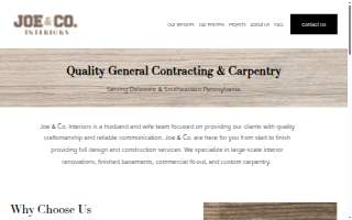 Joe & Co. Interiors website