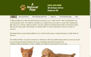 A Natural Paw website
