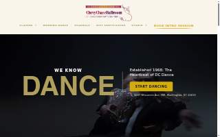 Chevy Chase Ballroom Dance Studio website