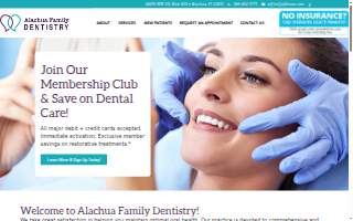 Alachua Family Dentistry website