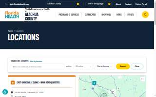 Alachua County Health Department website