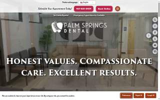 Palm Springs Dental website