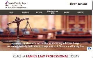 Frank Family Law Practice website