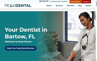 Peak Dental website