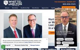 Whittel & Melton Law Firm website