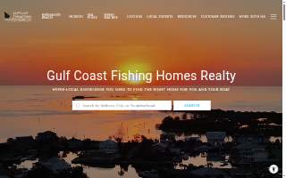 Gulf Coast Fishing Homes Realty website