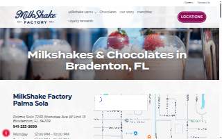 MilkShake Factory Palma Sola website
