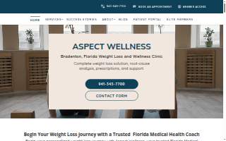 Aspect Wellness - Hormone Balancing & Weight Loss Clinic Bradenton, Florida of Bayshore Gardens website
