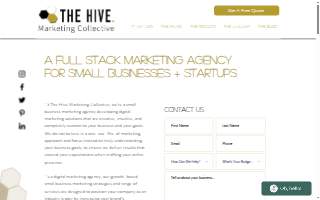 The Hive Marketing Collective website