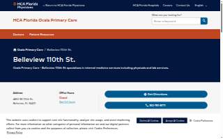 HCA Florida Ocala Primary Care - Belleview 110 St. website