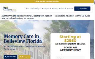 Hampton Manor Assisted Living at Belleview website