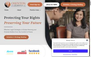 Osenton Law, P.A. website