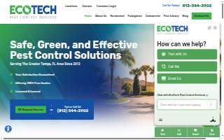 EcoTech Pest Control Services website