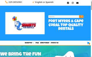 Sharkys Fun Rentals website