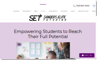 Sanders Elite Tutoring website