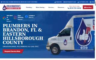 Drainworks Plumbing and Gas website