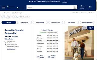 Petco of Brooksville website