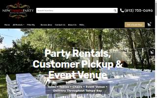 New Tampa Party Rentals website