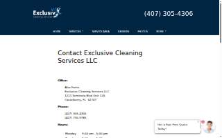 Exclusive Cleaning Services LLC website