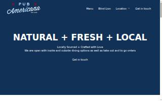 Pub Americana website